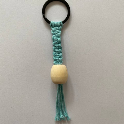 Makramee Schlüsselanhänger blau