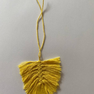 Makramee Feder pastell gelb